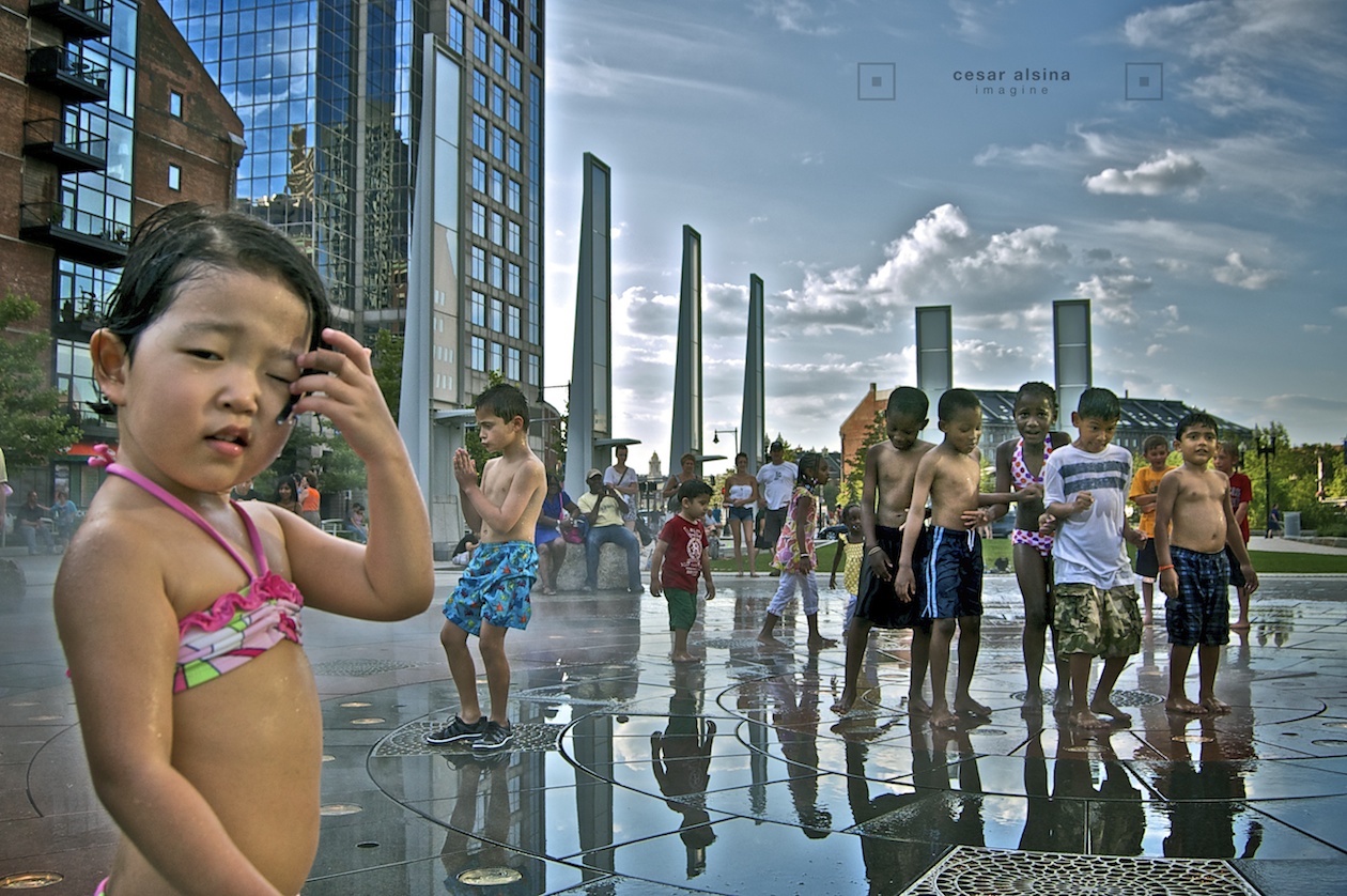Wharf District Park Fountain